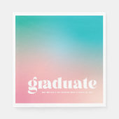 Sorbet Gradient Graduation Party Napkins Servet (Voorkant)