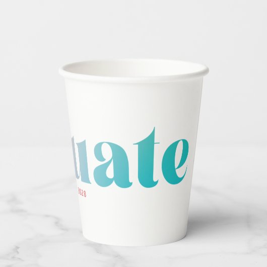 Sorbet Gradient Graduation Party Papieren Bekers (Achterkant)