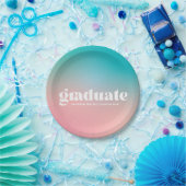Sorbet Gradient Graduation Party Papieren Bordje (Feest)