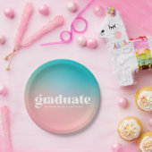 Sorbet Gradient Graduation Party Papieren Bordje (Feest)
