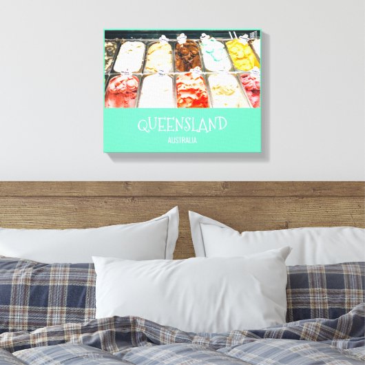 Sorbet ice-room Queensland Australië — reisdruk Canvas Afdruk (Insitu (Slaapkamer))