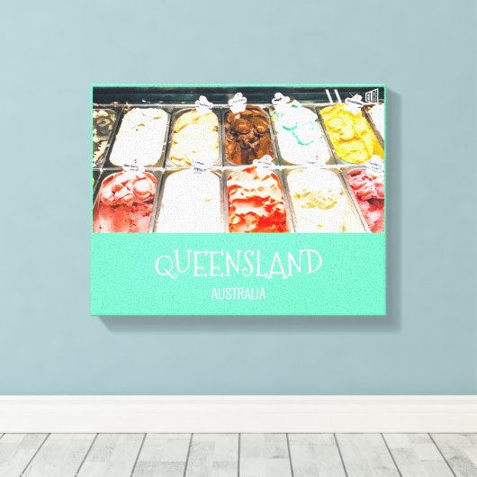 Sorbet ice-room Queensland Australië — reisdruk Canvas Afdruk (Insitu (Houten vloer))