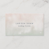 Sorbet | Peach en Pistachio Green Waterverf Visitekaartje (Voorkant)