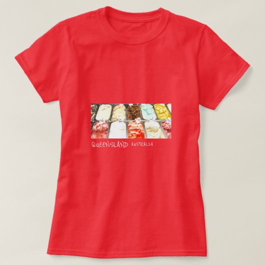Sorbet Queensland Australië reizen Souvenir T-shirt (Design voorkant)