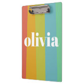 Sorbet Rainbow Kleuren Aangepaste Naam Zomer Klembord (Links)