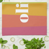 Sorbet Rainbow Kleuren Aangepaste Naam Zomer Theedoek (Gevouwen)