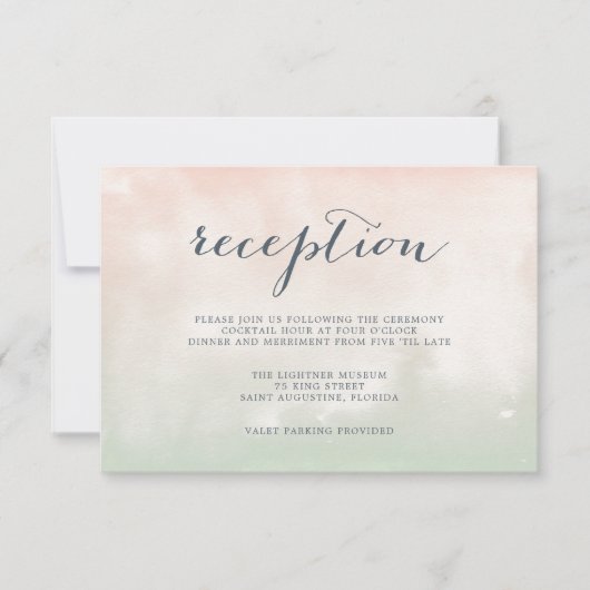 Sorbet Watercolor Ontvangstkaart Enclosure Kaart (Voorkant)