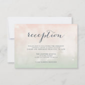 Sorbet Watercolor Ontvangstkaart met Enclosure Car Kaart (Voorkant)