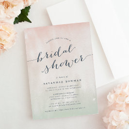 Sorbet Waterverf Pastel Bridal Shower Kaart
