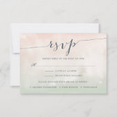 Sorbet Waterverf RSVP-kaart met maaltijdkeuze RSVP Kaartje (Voorkant)