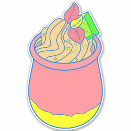 Sorbetsijs Sticker (Voorkant)