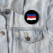 Sorbische Vlag Knop Ronde Button 5,7 Cm (In situ)
