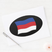 Sorbische Vlagsticker Ovale Sticker (Envelop)