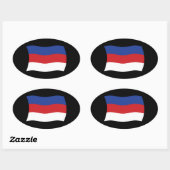 Sorbische Vlagsticker Ovale Sticker (Vel)