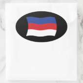 Sorbische Vlagsticker Ovale Sticker (Tas)