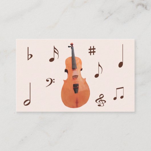 Sorbus Guitar Musical Notes Visitekaartje (Achterkant)