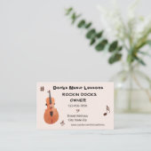 Sorbus Guitar Musical Notes Visitekaartje (Staand voorkant)