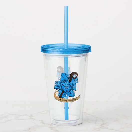 Sorcerer Dice Design Acryl Drinkbeker (Voorkant)