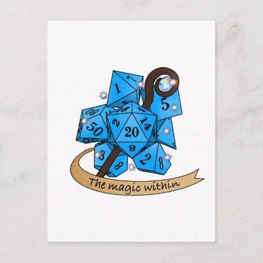 Sorcerer Dice Design Feestdagenkaart (Voorkant)