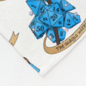 Sorcerer Dice Design Fleece Deken (Hoek)