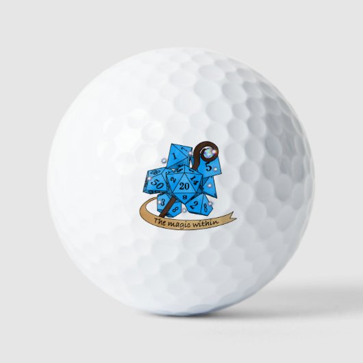 Sorcerer Dice Design Golfballen (Voorkant)