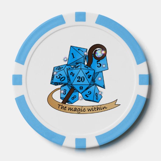 Sorcerer Dice Design Poker Chips (Voorkant)