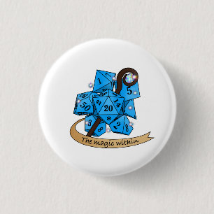 Sorcerer Dice Design Ronde Button 3,2 Cm