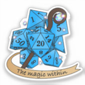 Sorcerer Dice Design Sticker (Voorkant)