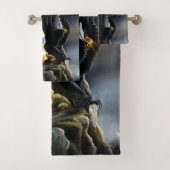 Sorceress Black Dragon Fantasy Wit Bad Handdoek (Insitu)