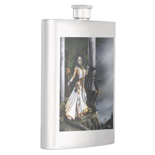 Sorceress Black Dragon Fantasy Wit Flacon (Rechts)