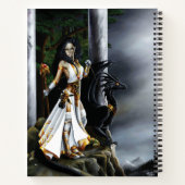 Sorceress Black Dragon Fantasy Wit Notitieboek (Achterkant)