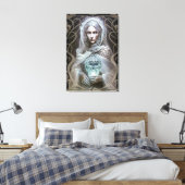 Sorceress, Dark Fantasy Vrouw, Orakel Canvas Afdruk (Insitu (Slaapkamer))
