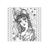 SORCERESS, GOTHIC HALLOEEN WITCH, HART IN HAND RUBBERSTEMPEL (Afrduk)
