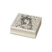 SORCERESS, GOTHIC HALLOEEN WITCH, HART IN HAND RUBBERSTEMPEL (Stempel)