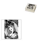 SORCERESS, GOTHIC HALLOWEEN WITCH RUBBER STAMP RUBBERSTEMPEL (Gestempeld)