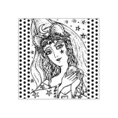 SORCERESS, GOTHIC HALLOWEEN WITCH RUBBER STAMP RUBBERSTEMPEL (Afrduk)