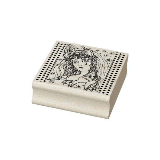 SORCERESS, GOTHIC HALLOWEEN WITCH RUBBER STAMP RUBBERSTEMPEL (Stempel)