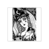SORCERESS, GOTHIC HALLOWEEN WITCH RUBBER STAMP RUBBERSTEMPEL (Afrduk)
