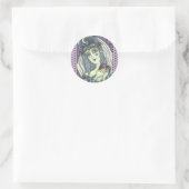 SORCERESS, GOTHIC WITCH HART STICKER RondSCHAP (Tas)