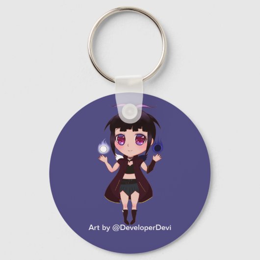 Sorceress Halcy Sleutelhanger (Ronde) (Voorkant)