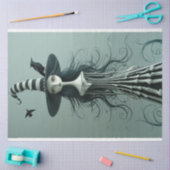 Sorceress Skull Lady Decoupage Tissuepapier (Craft)