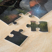 Sorceress vecht tegen een draak legpuzzel (Zijkant)