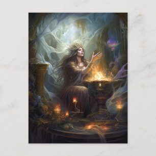 Sorceress Witch Fantasy Art Briefkaart