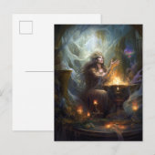 Sorceress Witch Fantasy Art Briefkaart (Voorkant / Achterkant)