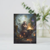 Sorceress Witch Fantasy Art Briefkaart (Staand voorkant)