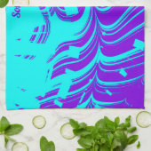 SORCHA ~ FLUORSCHAKERINGEN ~ 3D ~ Paarse Aqua ~ Theedoek (Gevouwen)