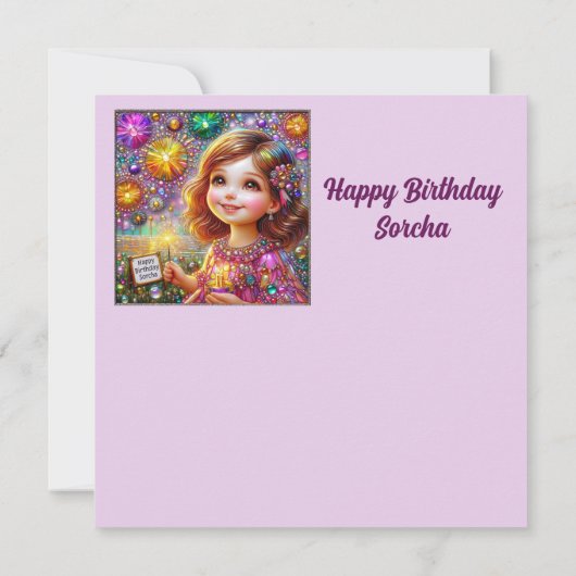 ~ SORCHA ~ Happy Birthday ~ Fire Works' Display ~ (Achterkant)