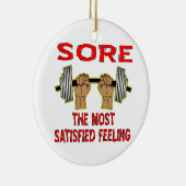 Sore the most Tevful Feeling Barbell Keramisch Ornament (Rechts)
