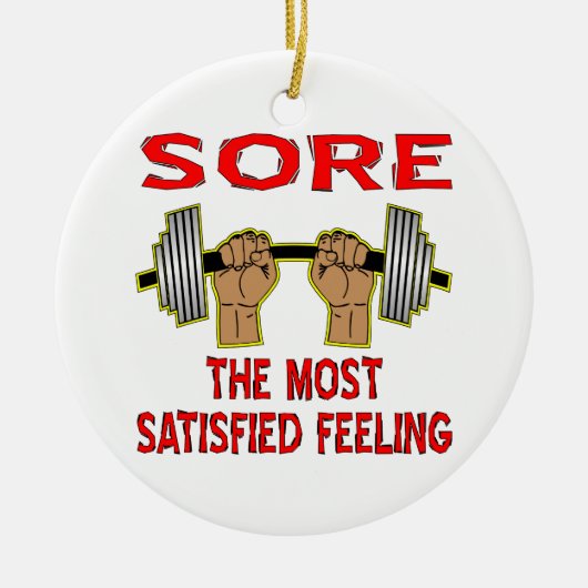 Sore the most Tevful Feeling Barbell Keramisch Ornament (Voorkant)