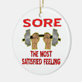 Sore the most Tevful Feeling Barbell Keramisch Ornament (Links)